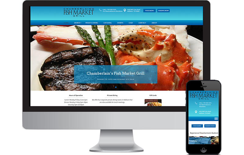 Seafood website design