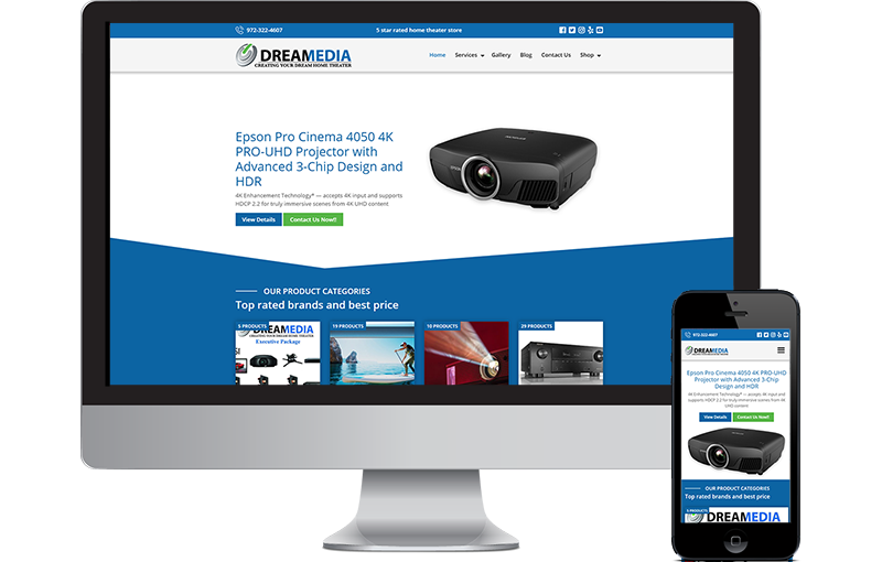 Dreamediaav website design catalog site