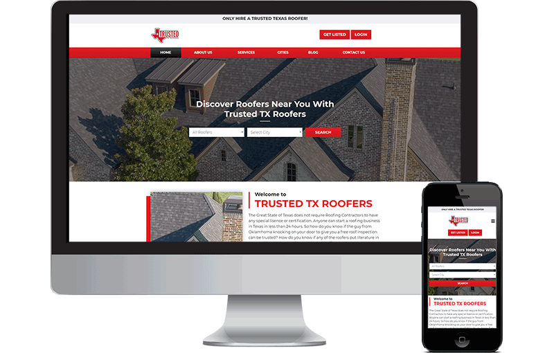 Trusted TX Roofers Website Design
