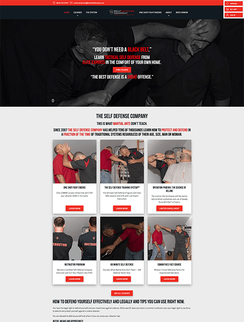 Self Defense Website Design