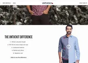 Untuckit image of man with shirt untucked