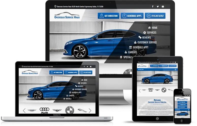 Award Winning Design For Car Repair Website