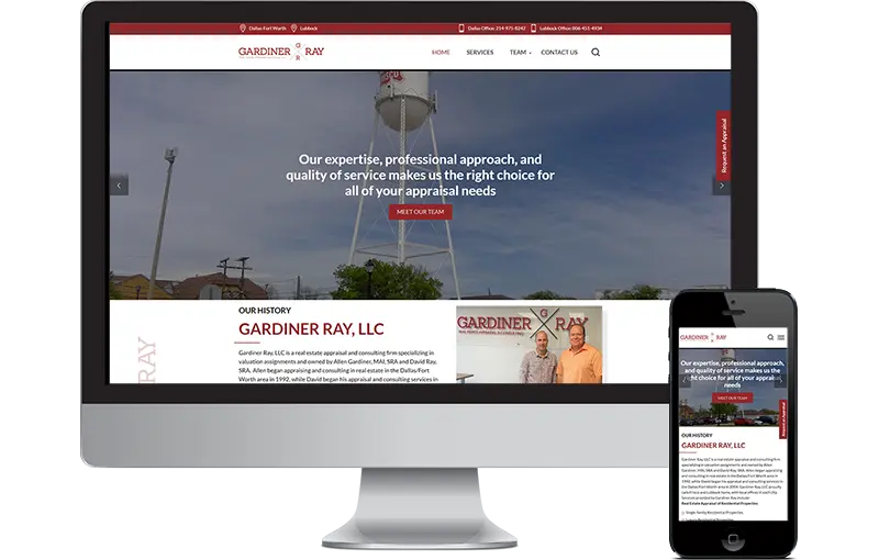 Web Design for Frisco based Gardiner Ray by Seota Digital Marketing Frisco, TX - Dallas, TX
