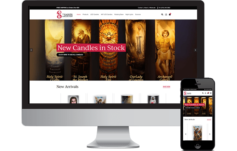 WooCommerce Design LED Candle site