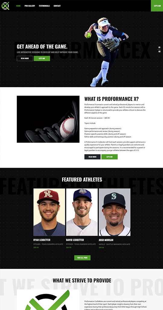 Book a session with a pro athlete website
