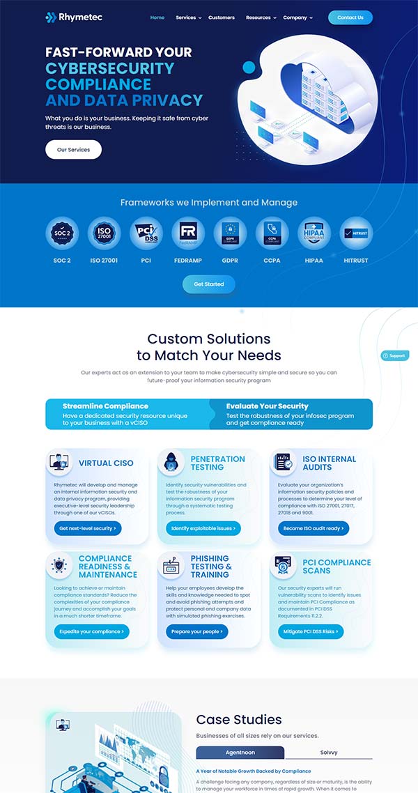web design for cybersecurity firm