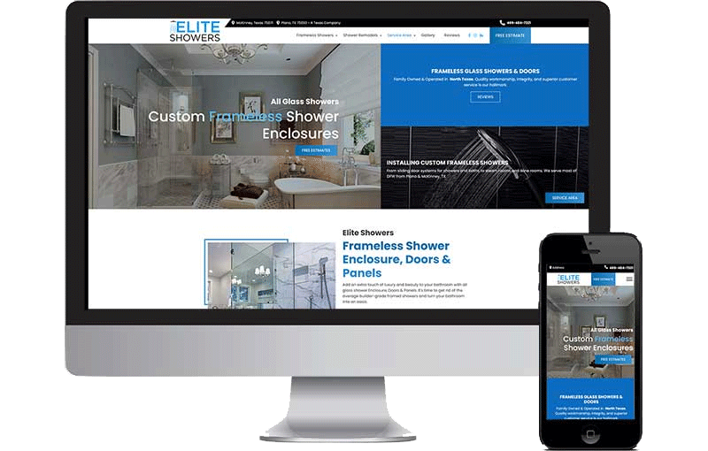 WordPress design for Local Shower Glass Company